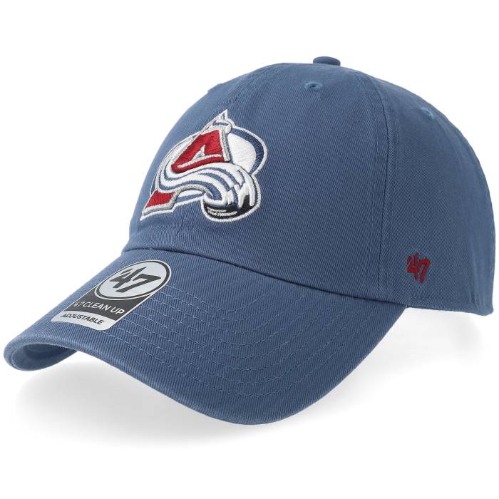 フォーティーセブンブランド 47 Brand 【 Colorado Avalanche Clean Up Timber Blue Dad Cap Men Blue 】 コロラド アバランチ 青色 ブルー キャップ 帽子 メンズ 青色 ブルー|スニケス