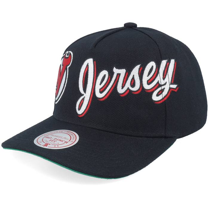 ミッチェル\u0026ネス Mitchell \u0026 Ness 【 New Jersey Devils Busted Pro Black A-Frame Adjustable Men Black 】 プルオーバー デビルス 労働者階級 黒いこと 黒いこと メンズ 黒いこと 黒いこと