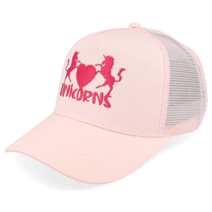 【★百貨店SALE★6/11真夜中2時迄】Unicorns 【 Kids  Heart Pastel Pink/Pastel Pink A-Frame Trucker Kids Pink 】 pink さくら色 トラッカー お坊っちゃん キッズ pink さくら色