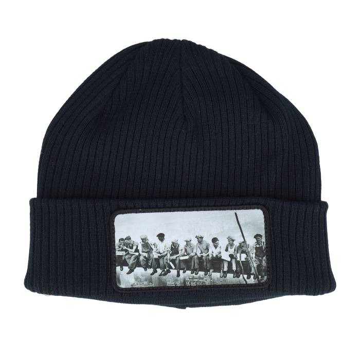 【★百貨店SALE★6/11夜夜中2時迄】Public Domain 【 Lunch Atop A Skyscraper Beanie Black Organic Cuff Women Black 】 晩ご飯 旗がしら かぶり笠 黒いこと 黒いこと レディース 黒いこと 黒いこと