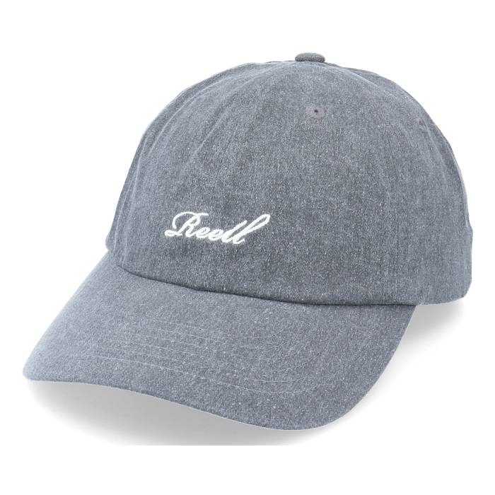Reell 【 Single Script Cap Washed Charcoal Dad Cap Men Grey 】 スクリプト キャップ 帽子 チャコール メンズ 灰色 グレー｜スニケス