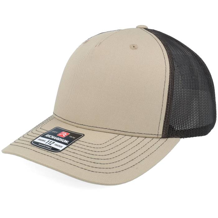 Richardson 【 112Fp Split Khaki/Coffee A-Frame Trucker Men Beige 】 トラッカー メンズ ベージュ