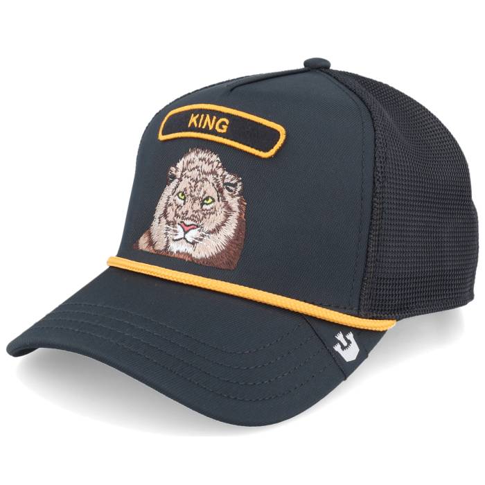 Goorin Bros. 【 Gb2 Lion The Rocker Relaxed Black A-Frame Trucker Men Black 】 黒色 ブラック トラッカー メンズ 黒色 ブラック
