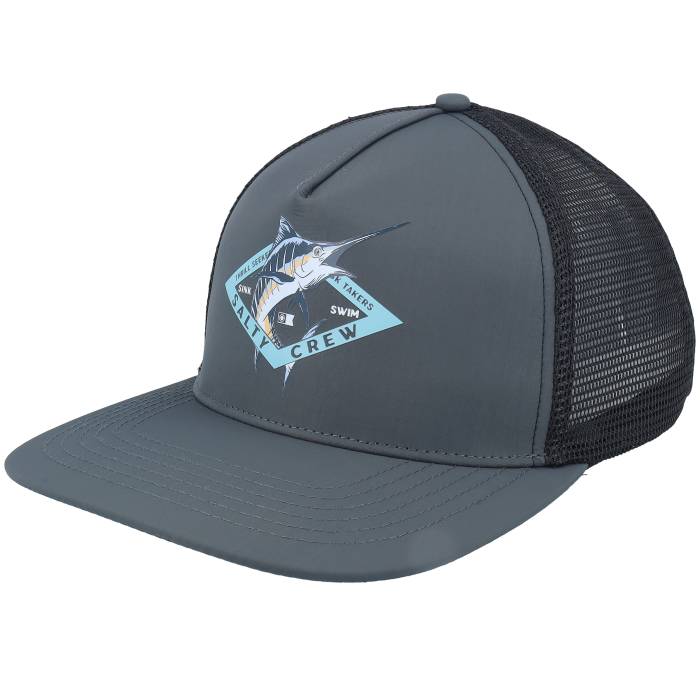 ソルティークルー Salty Crew 【 Diamond Marlin Charcoal/Black Trucker Snapback Men Grey 】 ダイヤモンド トラッカー Snapback スナップバック バッグ メンズ 灰色 グレー|スニケス
