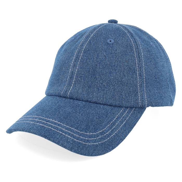【 Samory Cap Blue Denim Dad Cap Men Blue 】 キャップ 帽子 青色 ブルー デニム メンズ 青色 ブルー