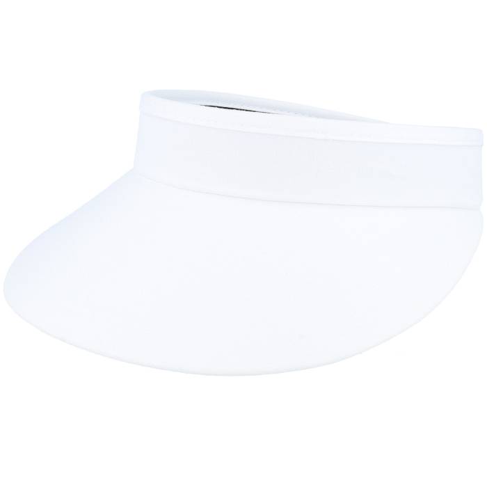 【★百貨店SALE★6/11夜夜中2時迄】Seeberger 【 Chambray Fabric Clip-On White Sun Visor Women White 】 白いこと 白いこと レディース 白いこと 白いこと
