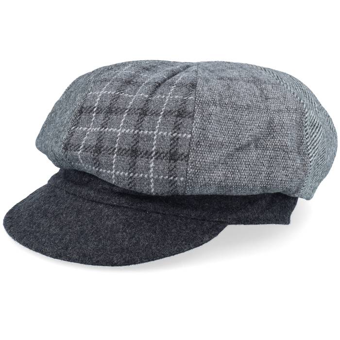 【★百貨店SALE★6/11十二時2時迄】Seeberger 【 Patchwork Antracite Balloon Vega Cap Women Grey 】 ベガ・ヴェガ 旗がしら かぶり笠 レディース 薄墨色 薄墨色