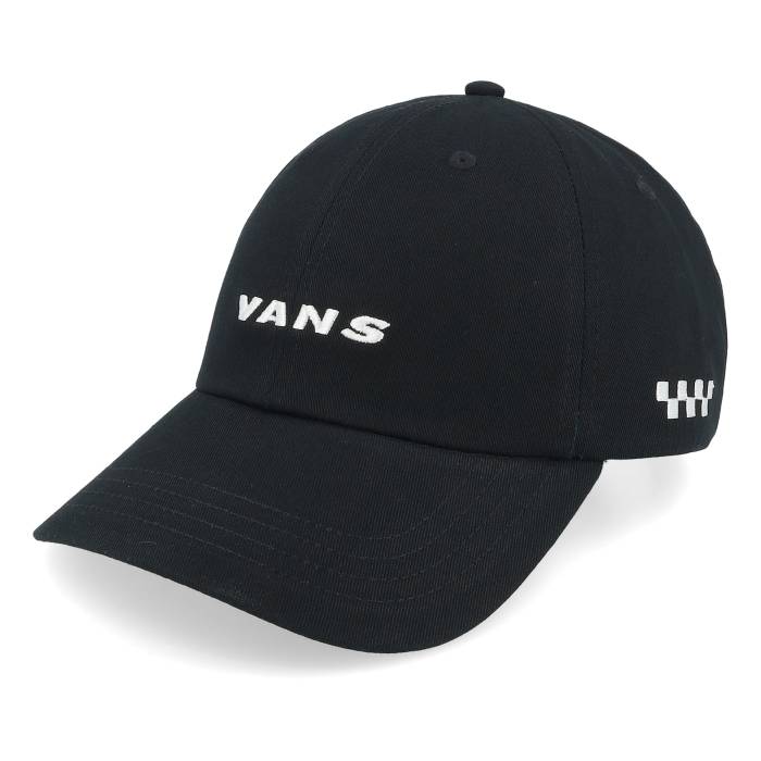 ヴァンズ Vans 【 Check Side Curved Bill Jockey Black Dad Cap Men Black 】 黒色 ブラック キャップ 帽子 メンズ 黒色 ブラック|スニケス