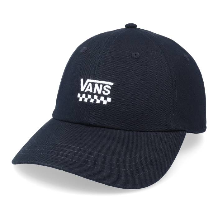 ヴァンズ Vans 【 Court Side Hat Black Checker Dad Cap Men Black 】 コート 黒色 ブラック キャップ 帽子 メンズ 黒色 ブラック|スニケス
