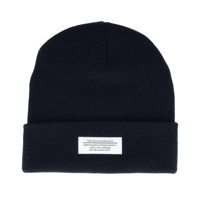 Sqrtn 【 Cold Winter Beanie Black Cuff Men Black 】 ウィンター キャップ 帽子 黒色 ブラック メンズ 黒色 ブラック