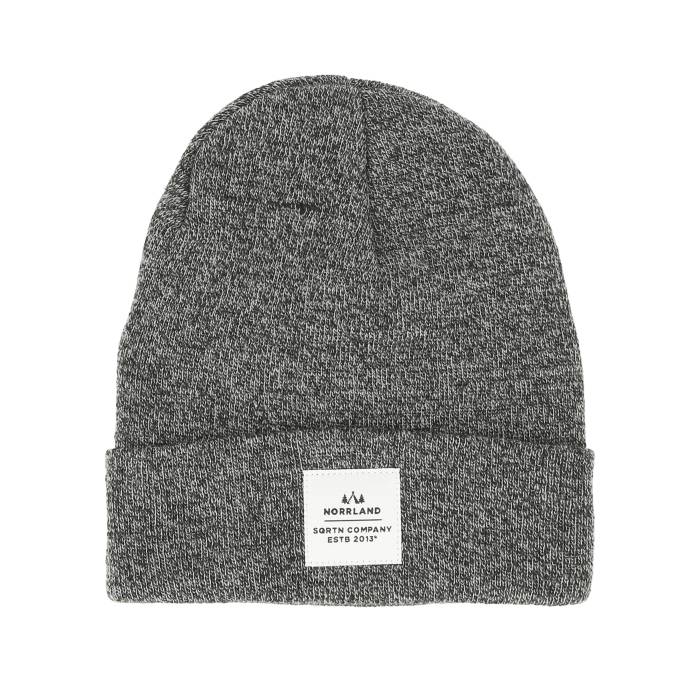 Sqrtn 【 Wood Patch Dark Heather Grey Beanie - Men Grey 】 heather ヘザー 灰色 グレー キャップ 帽子 メンズ 灰色 グレー