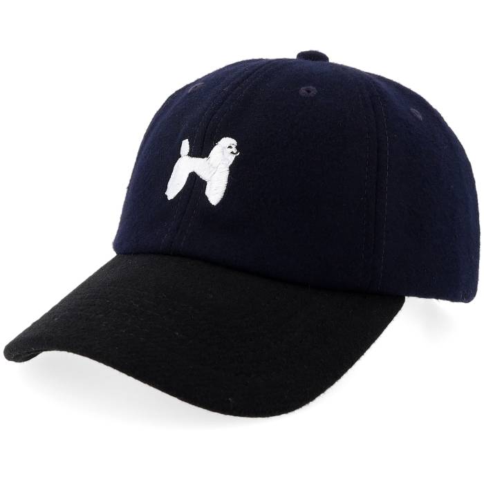 アイコニック Iconic 【 Poodle Dog Wool Navy/Black Dad Cap Men Blue 】 キャップ 帽子 メンズ 青色 ブルー|スニケス