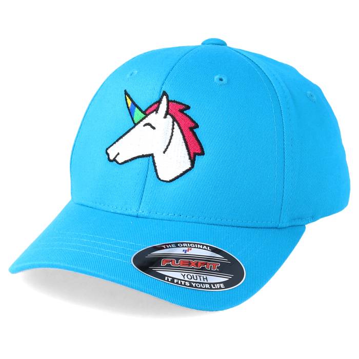 【★百貨店SALE★6/11真夜中2時迄】Unicorns 【 Kids Unicorn Aqua Flexfit Kids Blue 】 アクア お坊っちゃん キッズ 青碧 青碧