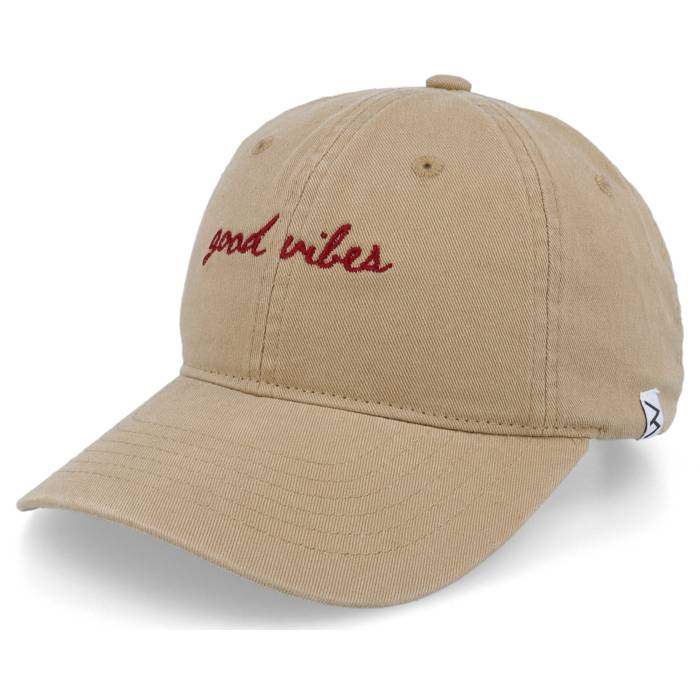 【★百貨店SALE★6/11夜夜中2時迄】Wei 【 Good Vibes Washed Cotton Khaki Mom Cap Women Beige 】 カーキ 旗がしら かぶり笠 レディース ベージュ