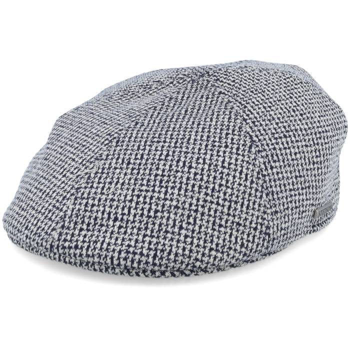 ステットソン Stetson 【 Texas Cotton Jersey Blue/White Flat Cap Men Blue 】 テキサス ジャージ キャップ 帽子 メンズ 青色 ブルー|スニケス