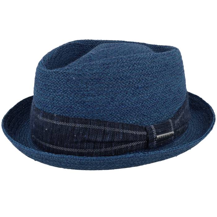 ステットソン Stetson 【 Diamond Raffia Blue Straw Hat Men Blue 】 金剛石 青み 青色 メンズ 青み 青色