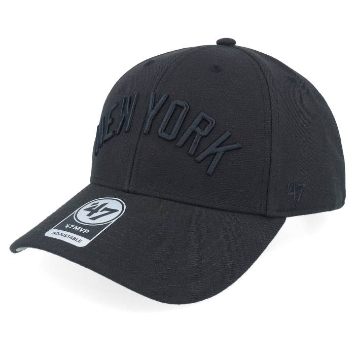 フォーティーセブンブランド 47 Brand 【 New York Yankees Snap Script Mvp Black Adjustable Men Black 】 ヤンキース 脚本 黒いこと 黒いこと メンズ 黒いこと 黒いこと