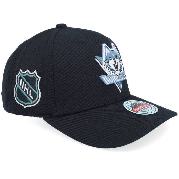 ミッチェル&ネス Mitchell & Ness 【 Hatstore Exclusive X Quebec Nordiques Classic Red Black A-Frame Adjustable Men Black 】 クラシック Red 赤・レッド 黒色 ブラック メンズ 黒色 ブラック