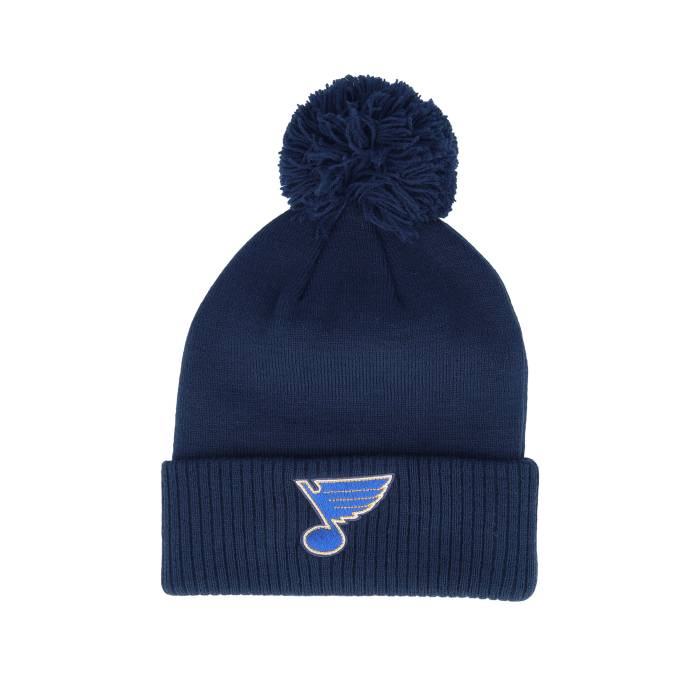 アディダス Adidas 【 St. Louis Blues Nhl Cuffed Beanie Navy Blue Pom Men Blue 】 ブルース キャップ 帽子 紺色 ネイビー 青色 ブルー メンズ 青色 ブルー