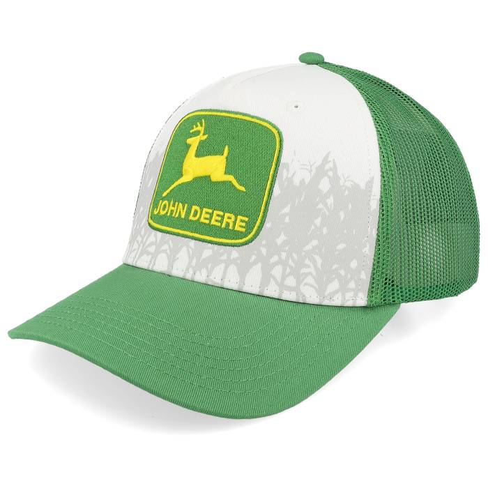 John Deere 【 Cotton Twill Mesh Green/White A-Frame Trucker Men Green / White 】 トラッカー メンズ green 緑・グリーン 白色 ホワイト｜スニケス
