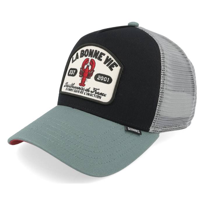 Djinns 【 Hft Cap La Bonne Vie Black/Slate/Grey A-Frame Trucker Men Black 】 キャップ 帽子 ロサンゼルス トラッカー メンズ 黒色 ブラック