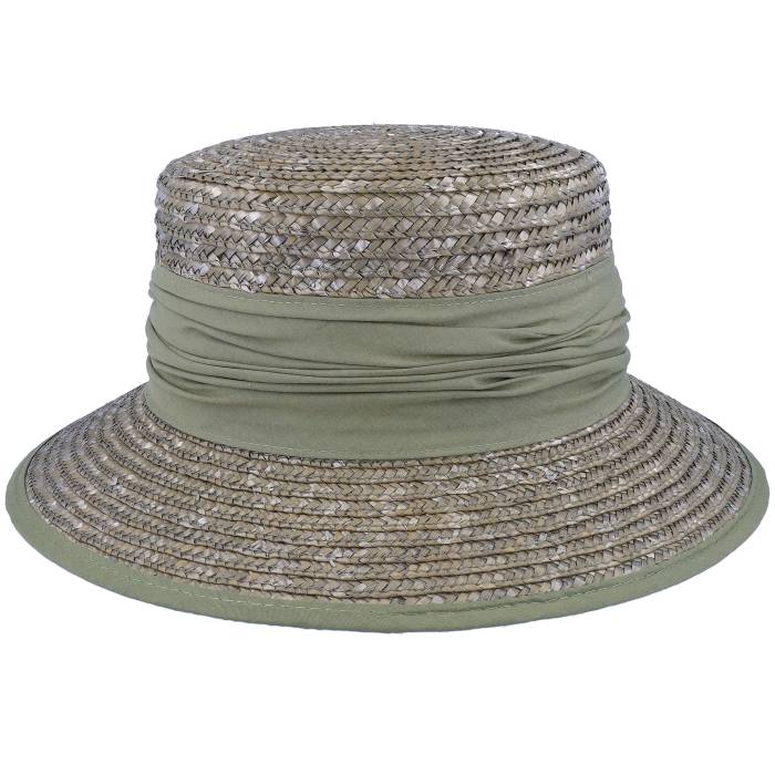 Seeberger 【 Cloche In Straw Braid  Olive Straw Hat Women Green 】 olive オリーブ レディース green 緑・緑であること