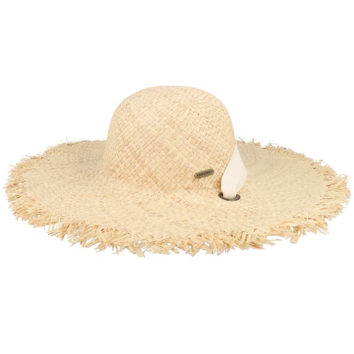 上唇長い巻き毛 Rip Curl 【 Wategos Fringed Boho Hat Naosral Straw Hat Women Beige 】 レディース ベージュ