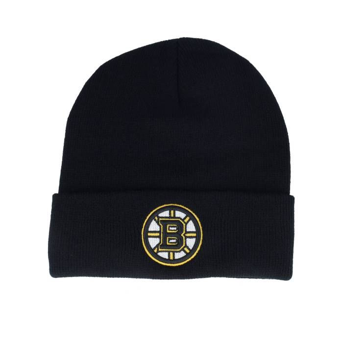 アメリカンニードル American Needle 【 Boston Bruins Terrain Knit Solid Black Cuff Men Black 】 ボストン ブルーインズ ニット ソリッド 黒色 ブラック メンズ 黒色 ブラック|スニケス