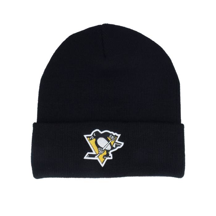 アメリカンニードル American Needle 【 Pittsburgh Penguins Terrain Knit Solid Black Cuff Men Black 】 ピッツバーグ ペンギンズ ニット ソリッド 黒色 ブラック メンズ 黒色 ブラック｜スニケス