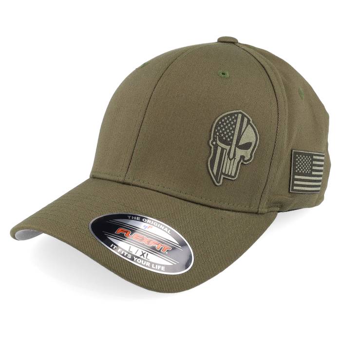 Army Head 【 Army Skull Usa Olive Flexfit Men Green 】 アーミー olive オリーブ メンズ green 緑・グリーン|スニケス