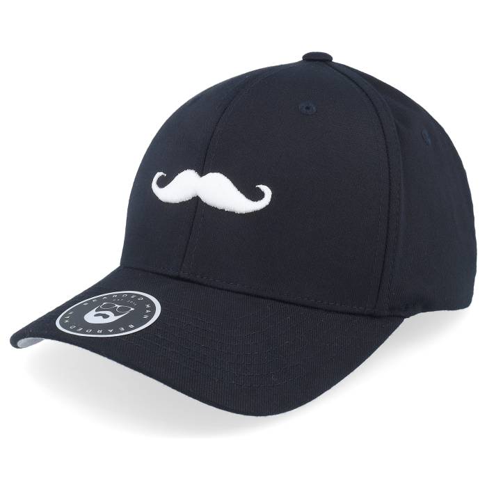 Bearded Man 【 Mustache Logo Black Flexfit Men Black 】 ロゴ 黒色 ブラック メンズ 黒色 ブラック