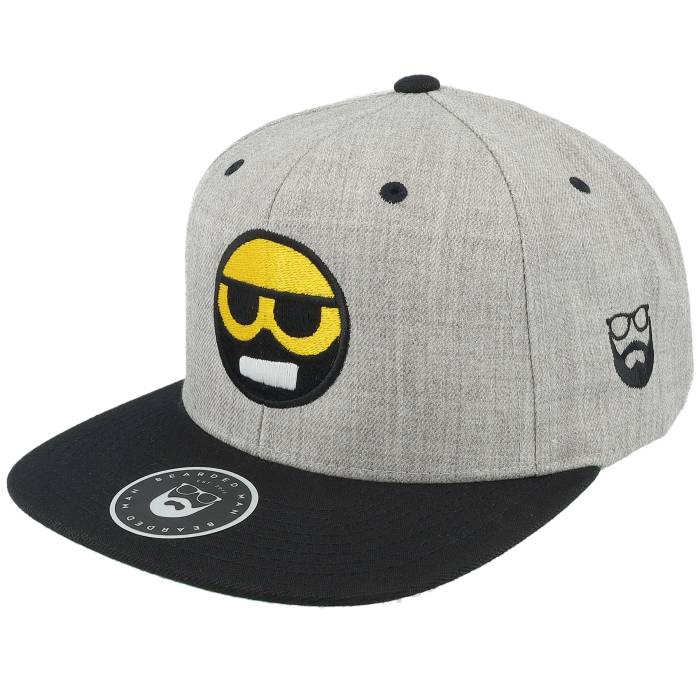 Bearded Man 【 Bearded Smiley Grey/Black Snapback Men Grey 】 Snapback スナップバック バッグ メンズ 灰色 グレー