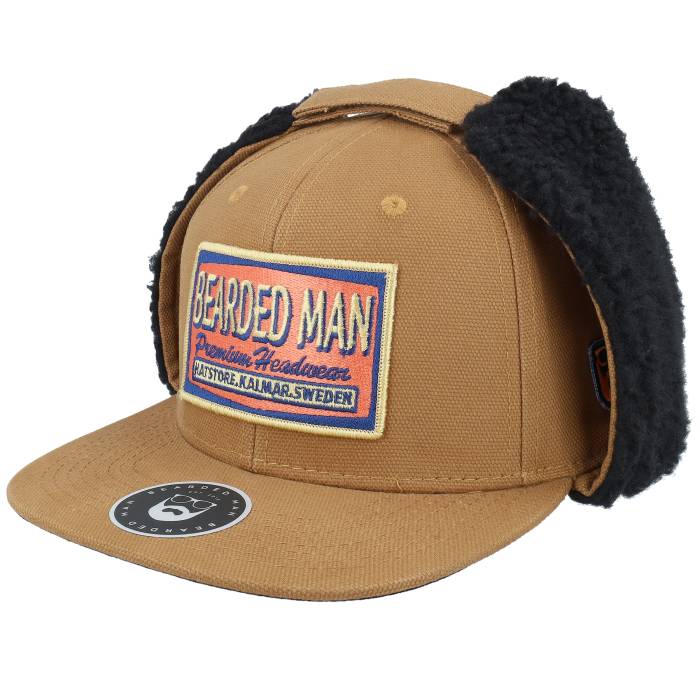 Bearded Man 【 Logo Patch Red/Blue Canvas Caramel/Black Earflap Men Brown 】 ロゴ メンズ 茶色 ブラウン 15,904円