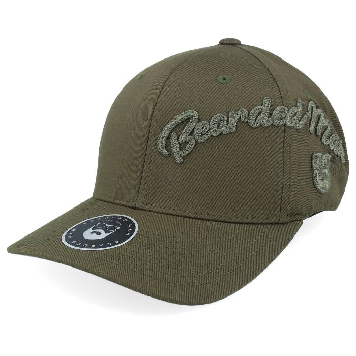 Bearded Man 【 Side Arch 3D Logo Wooly Combed Olive Flexfit Men Green 】 ロゴ olive オリーブ メンズ green 緑・グリーン|スニケス
