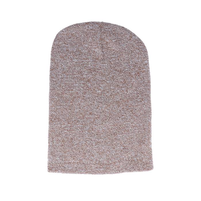 Beechfield 【 Heather Oatmeal Long Blank Beanie Men Brown 】 heather ヘザー キャップ 帽子 メンズ 茶色 ブラウン