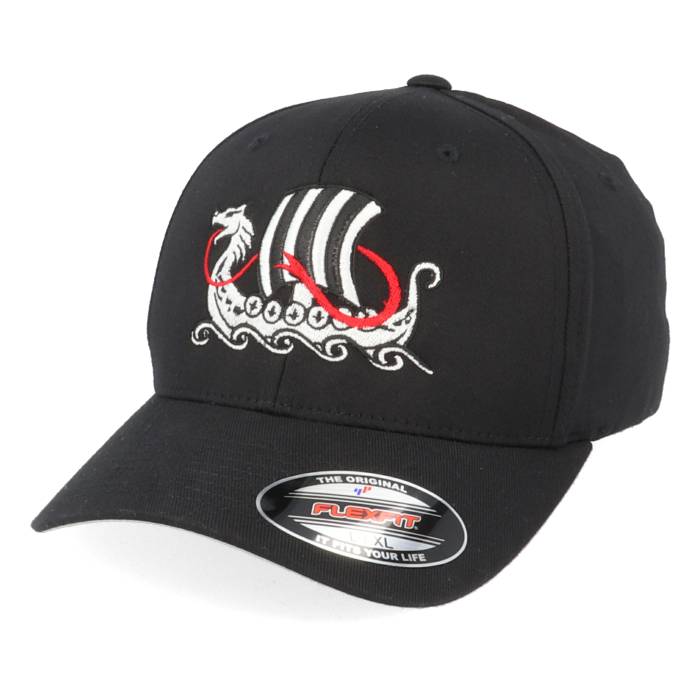Vikings 【 Long Ship Black Flexfit Men Black 】 黒色 ブラック メンズ 黒色 ブラック|スニケス
