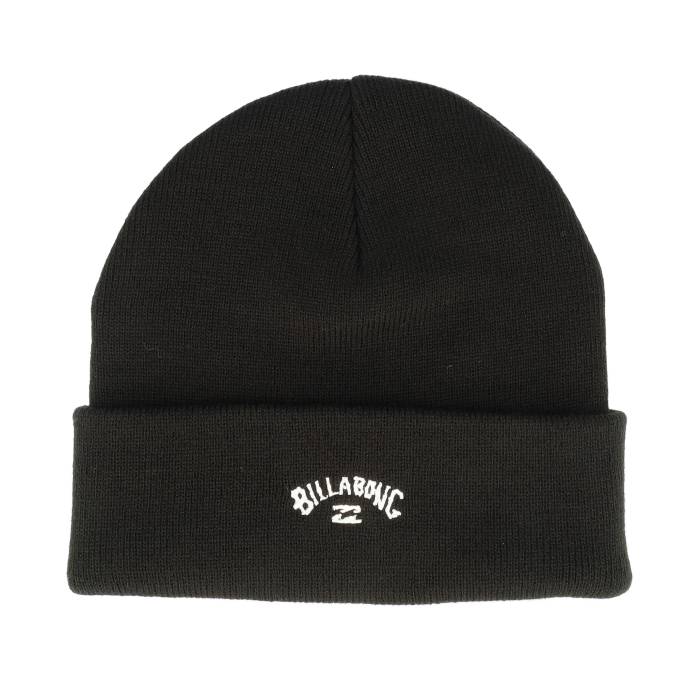 ビラボン Billabong 【 Kids Arch Beanie Black Cuff Kids Black 】 キャップ 帽子 黒色 ブラック ジュニア キッズ 黒色 ブラック｜スニケス
