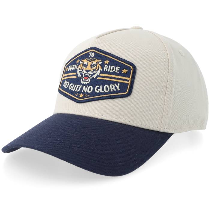 Born To Ride 【 No Guts No Glory Tiger Stone/Navy A-Frame Adjustable Men Beige 】 メンズ ベージュ