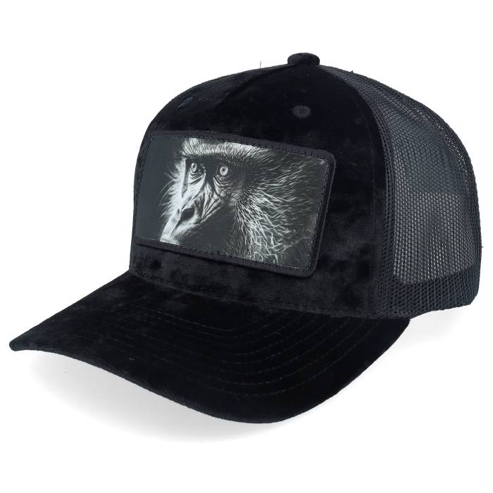 Calza Pennello 【 Monkey Big Patch Velvet Black Trucker Men Black 】 モンキー 黒色 ブラック トラッカー メンズ 黒色 ブラック