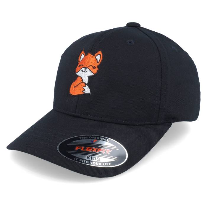 Kiddo Cap 【 Kids Baby Fox Black Flexfit Kids Black 】 フォックス 黒色 ブラック ジュニア キッズ 黒色 ブラック｜スニケス