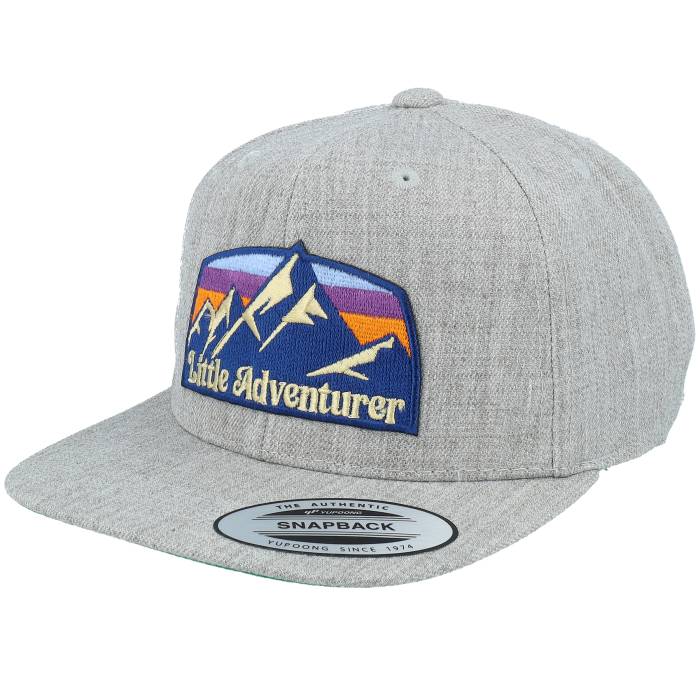 Kiddo Cap 【 Kids Little Adventurer Mountain Patch Heather Grey Snapback Kids Grey 】 heather ヘザー 灰色 グレー Snapback スナップバック バッグ ジュニア キッズ 灰色 グレー