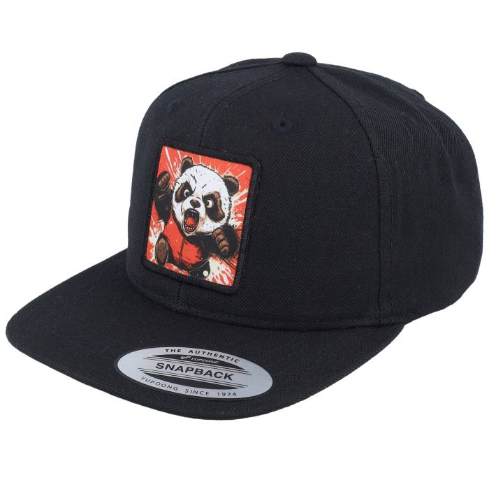 Kiddo Cap 【 Kids Panda Action Patch Black Snapback Kids Black 】 アクション 黒色 ブラック Snapback スナップバック バッグ ジュニア キッズ 黒色 ブラック