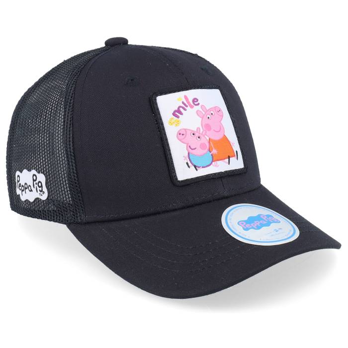 Peppa Pig 【 Kids Peppa And George Smile Black Trucker Kids Black 】 黒色 ブラック トラッカー ジュニア キッズ 黒色 ブラック｜スニケス