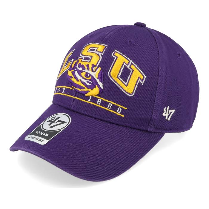 フォーティーセブンブランド 47 Brand 【 Louisiana State Tigers Fletcher 47 Mvp Cap Purple Adjustable Men Purple 】 State スケートボード タイガース キャップ 帽子 Purple 紫・パープル メンズ Purple 紫・パープル|スニケス