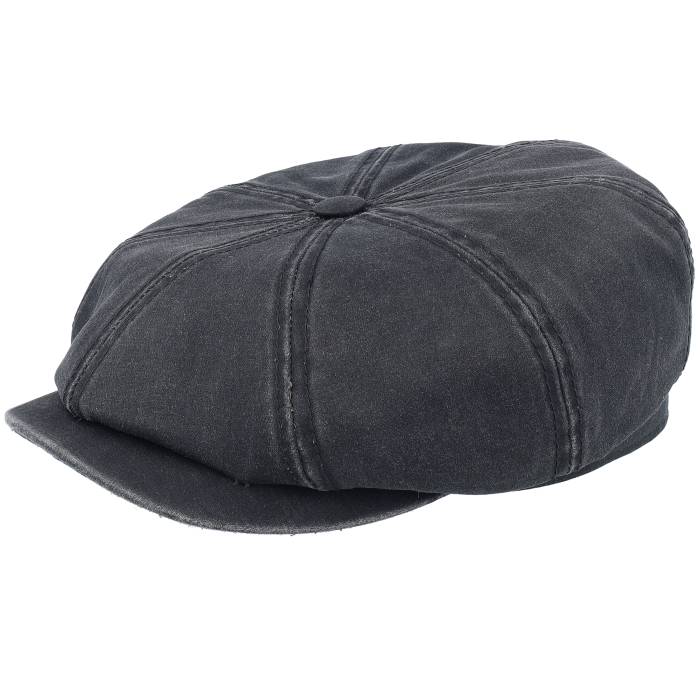 ステットソン Stetson 【 Hatteras Co/Pes Ear Flap Black Flat Cap Men Black 】 黒色 ブラック キャップ 帽子 メンズ 黒色 ブラック｜スニケス