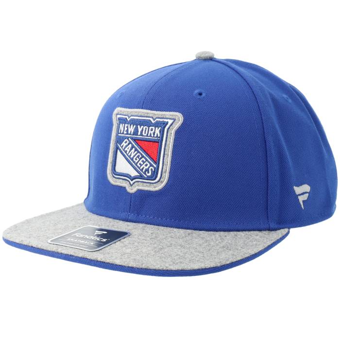 ファナティクス Fanatics 【 New York Rangers Loden Flat Brim Deep Royal/Gray Snapback Men Blue 】 レンジャース ディープ Snapback スナップバック 御徒面子 メンズ 青味 青み