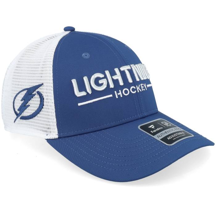 ファナティクス Fanatics 【 Tampa Bay Lightning Authentic Pro Rink Blue/White Trucker Men Blue 】 雷光 オーセンティック 労働者階級 トラッカー メンズ 青味 青み