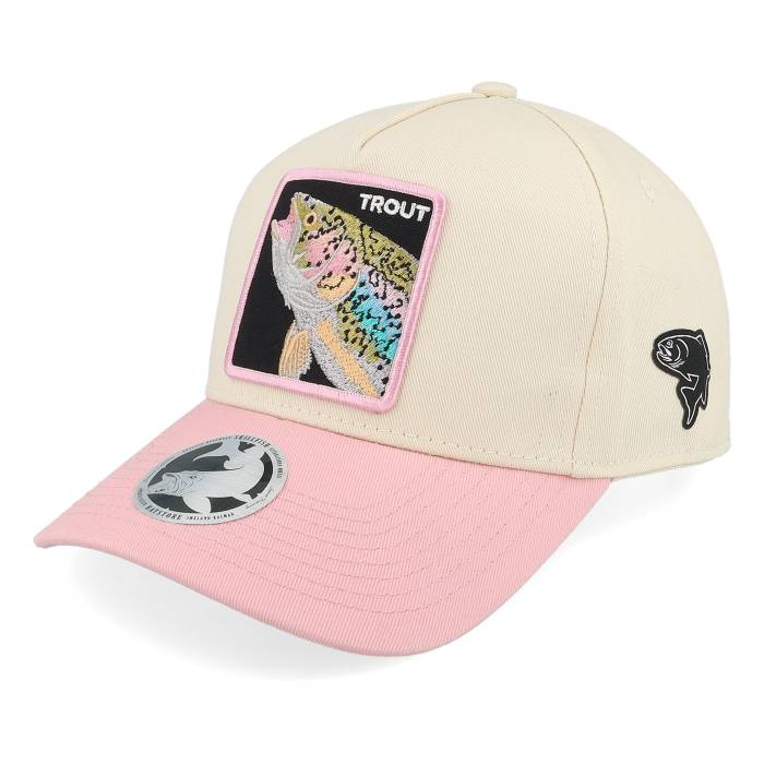 Skillfish 【 Rainbow Trout Box Stone/Light Pink A-Frame Trucker Men Beige 】 虹色 レインボー ボックス pink ピンク トラッカー メンズ ベージュ|スニケス