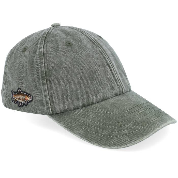Skillfish 【 Tiny Brown Trout Vintage Washed Olive Dad Cap Men Green 】 茶色 ブラウン vintage ビンテージ・ヴィンテージ olive オリーブ キャップ 帽子 メンズ green 緑・グリーン|スニケス