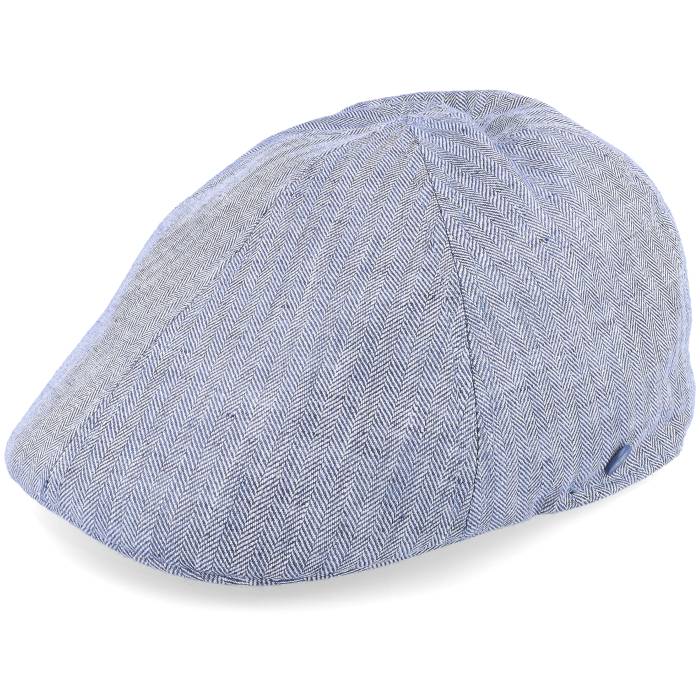 【★百貨店SALE★6/11真夜中2時迄】Hammaburg 【 Duck Cap Herringbone Linen Blue Flatcap Men Blue 】 旗がしら 鳥打ち帽 青碧 青碧 メンズ 青碧 青碧